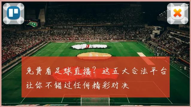 免费看足球直播?这五大合法平台让你不错过任何精彩对决